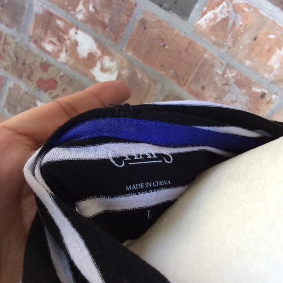 CHAPS STRIPED HOODED TOP - Picture 6 of 7